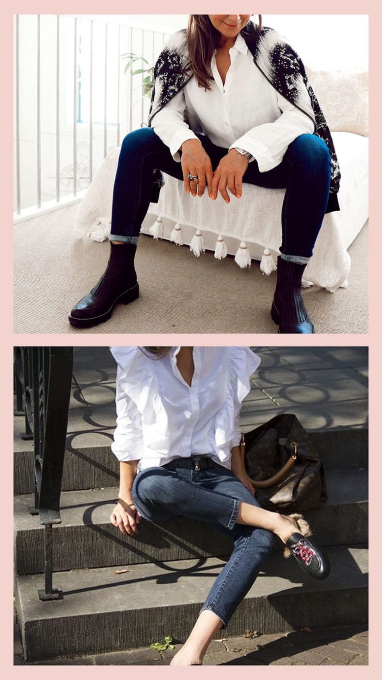 French look white shirt and jeans, Lucy MacGill Style Tribe