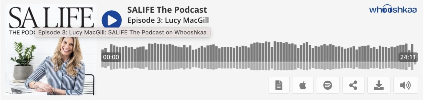 Lucy MacGill Podcast SA Life Magazine