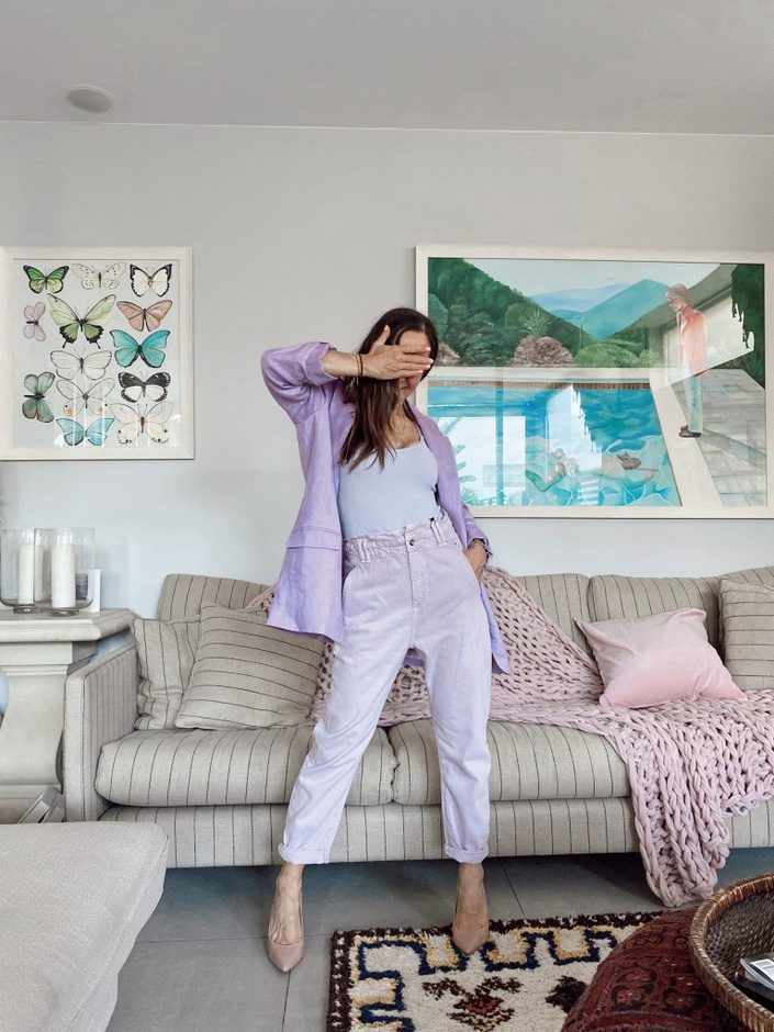 Lucy MacGill at home pastel look
