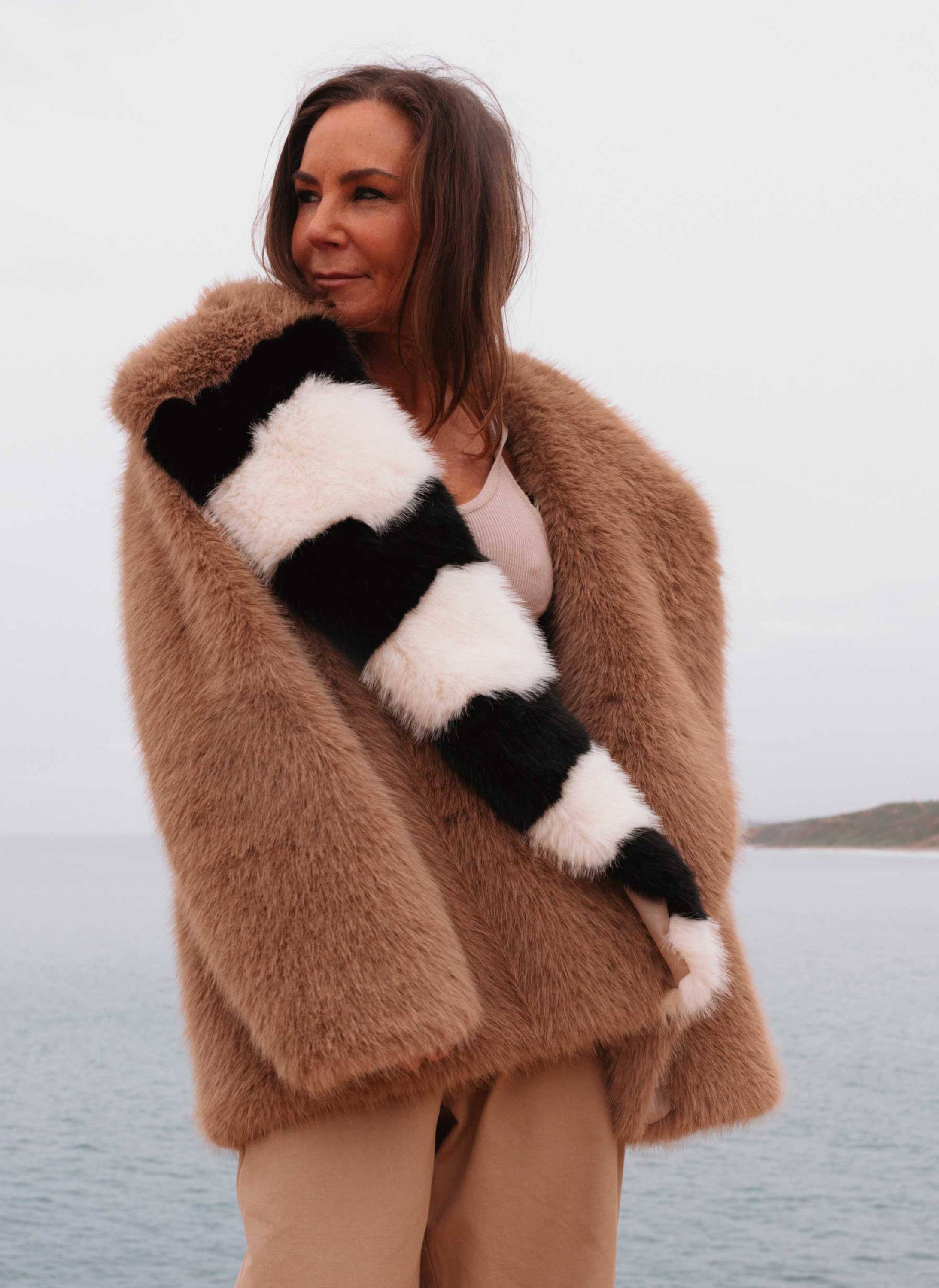 Angel Wings by Lucy MacGill fur collection Winter 23 - Aspen Jacket faux fur